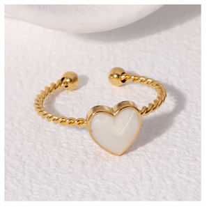 Anillo en vivo en forma de amor de acero inoxidable para mujer, moda Simple cruzada, chapado en oro, diseño de nicho único, estilo de joyería Natural - Product Image 4