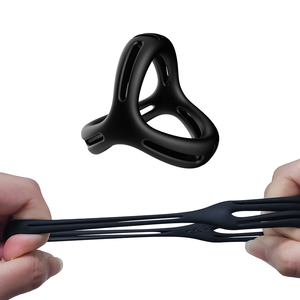 Driehoek Penis Ringen Voor Het Stimuleren Van Erectie Penis Vergroting Hallow Design Siliconen Haan Ringen Seksspeeltjes Volwassenen Voor Mannen - Product Image 3