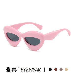 แว่นตา แว่นกันแดดทรงแคทอาย UV400 กรอบพีซี ผู้หญิง แฟชั่น แว่นกันแดด - Product Image 5