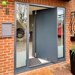 Amigable exterior puertas de entrada frontal casas Villa Puerta pivotante moderna puerta pivotante puerta de <span class=keywords><strong>madera</strong></span> - Product Image 4