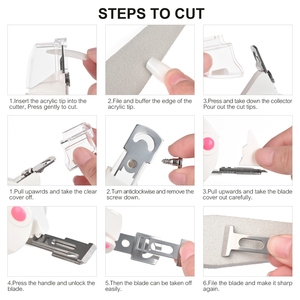 Cortauñas Acrílico Ajustable KADS con Recolector de Puntas Desmontable, Herramienta de Manicura con Cuchilla de Acero Inoxidable para Uñas Postizas - Product Image 4