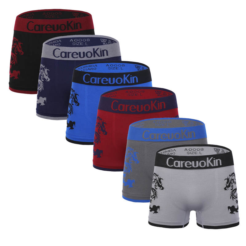 Бесшовное Мужское нижнее белье из полиэстера свободного размера, дышащие трусы-боксеры в полоску для мужчин