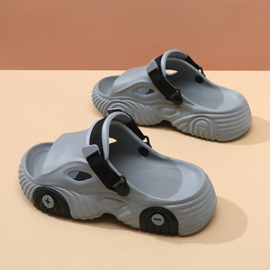 Sandales compensées en EVA pour femmes, à bout ouvert, respirantes, à enfiler, chaussures aquatiques, blanc et vert fruit - Product Image 3