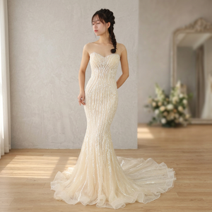 HIGHT QUALITY WEDDING DRESS, MERMAID BRIDAL DRESS - Product Image 3