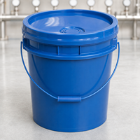 Seau en plastique réutilisable et polyvalent avec couvercle et poignée en plastique pour le traitement du bois et les travaux de jardinage
