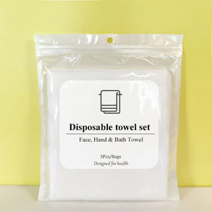Juego de Toallas de Baño Desechables de 3 Piezas, Suaves y de Calidad, para Cabello y Cuerpo, Uso en Hoteles, Viajes, Toalla de Baño Desechable, Sauna, Masaje - Product Image 1