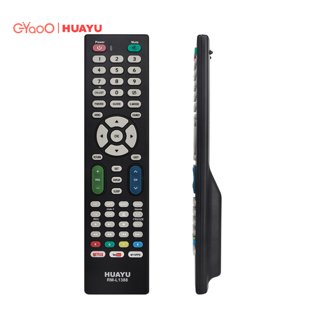 HUAYU RM-014S++ RM-L1388 LED LCD Wireless Functions Netflix Smart Universal TV Remote Control