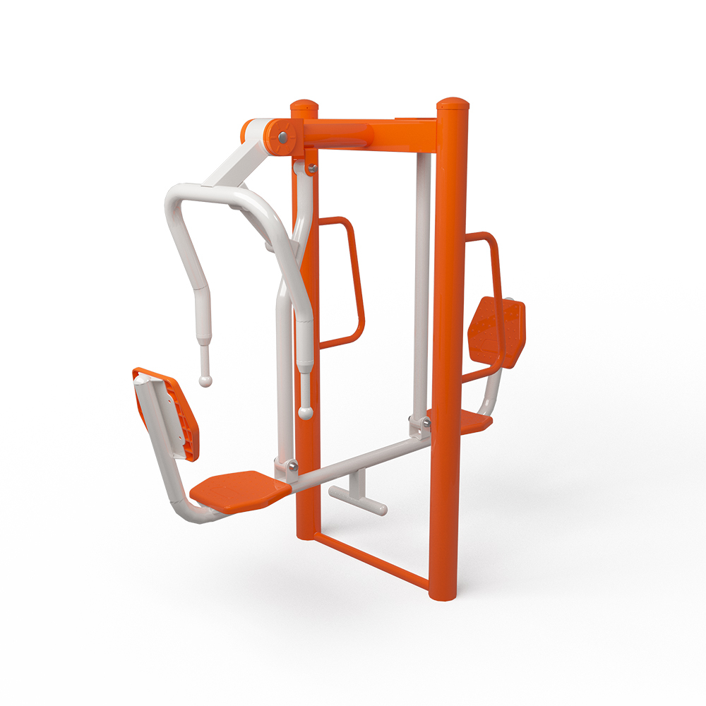 Durable Steel Outdoor Fitness Equipment Double-Person Training Push-Pull Machine with Sitting Gym Exercise Gear