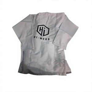 Kimono de BJJ para Adultos, Unisex, Blanco, de Algodón Transpirable, de Secado Rápido, con Logotipo en la Espalda, Corte Holgado - Product Image 2