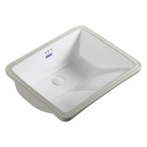 Lavabo Pequeño Moderno de Cerámica para Debajo del Mostrador, Diseño Integrado para un Lavado Conveniente en Mesa, Apartamento, Balcón, Lavandería, Baño - Product Image 1