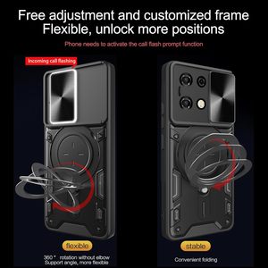 Hot Slide Magnetic Ring Stand Cover para Infinix <span class=keywords><strong>Note</strong></span> 40 Pro 5G Zero 40 4G Hot 50 Smart <span class=keywords><strong>9</strong></span> Camera Protect <span class=keywords><strong>Funda</strong></span> para teléfono móvil - Product Image 2