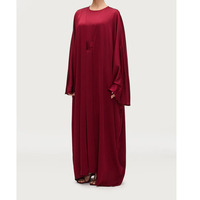 Ensemble robe abaya et maxi-robe pour femmes, élégant, en satin respirant, léger, coupe ample, ceinture, style turc, islamique, Dubaï.