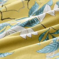 Ensemble de housse de couette en coton doux à 100% avec imprimé de fleurs et d'oiseaux de style jardin chinois, design réversible bleu paon, ensemble de literie 3 pièces