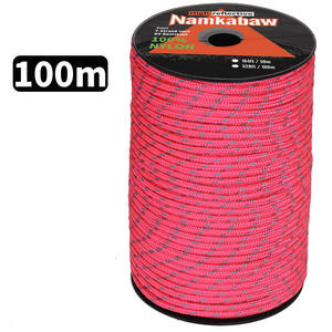 Ligne de Guy pour <span class=keywords><strong>le</strong></span> camping, très résistante, réfléchissante, 50m/100m, 100% polyester, épaisseur 4MM, nylon résistant à l'usure et aux UV, paracorde 550 - Product Image 3