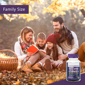 Gummies Elderberry <span class=keywords><strong>ผล</strong></span><span class=keywords><strong>ไม้</strong></span>ธรรมชาติ,สินค้าตราห้างสังกะสีออร์แกนิคสำหรับเด็กและผู้ใหญ่ - Product Image 3