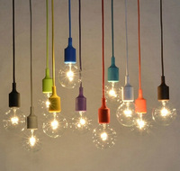 Support de lampe en silicone élastique E26 E27 décoratif coloré en gros