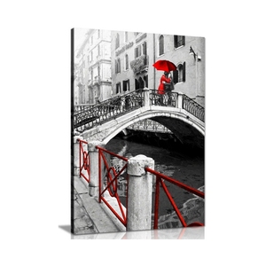 Phong Cách Hiện Đại Màu Hồng Đen & Trắng Hoa Anh Đào Phong Cảnh Sơn Dầu Thiết Kế Tường Nghệ Thuật Áp phích Vải - Product Image 3