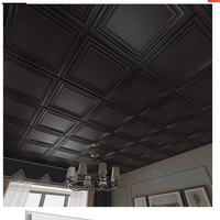 Plafond suspendu en PVC moderne à bas prix, dalles de plafond carrées, panneaux muraux décoratifs/autocollants, résistants au feu et à l'humidité