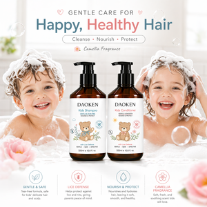 <span class=keywords><strong>Champú</strong></span> y Acondicionador para Bebés Camellia con Logotipo Personalizado, Marca Privada, Suave, Seguro y Anti-Piojos, Set de 320 ml - Product Image 5