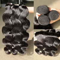 Vente en gros d'extensions de cheveux humains vierges Remy 100% bruts, ondulation naturelle droite, faisceaux de cheveux indiens du Cambodge Vietnam inclus