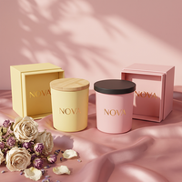 Bocaux à bougies ronds en verre personnalisés 6 oz 8 oz 10 oz, imprimés en sérigraphie, réutilisables, étanches, avec boîte pour mariage
