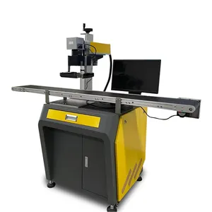 Automatische Identifizierung und Position ierung Faserlaser beschriftung maschine JPT Laser quelle Luftgekühlte Tischplatte gepulst