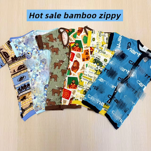 다양한 프린트의 대나무 트월 드레스, 뒷면에 리본이 달린 대나무 트월 드레스, 대나무 RTS 웨스턴 대나무 의류 롬퍼 - Product Image 1