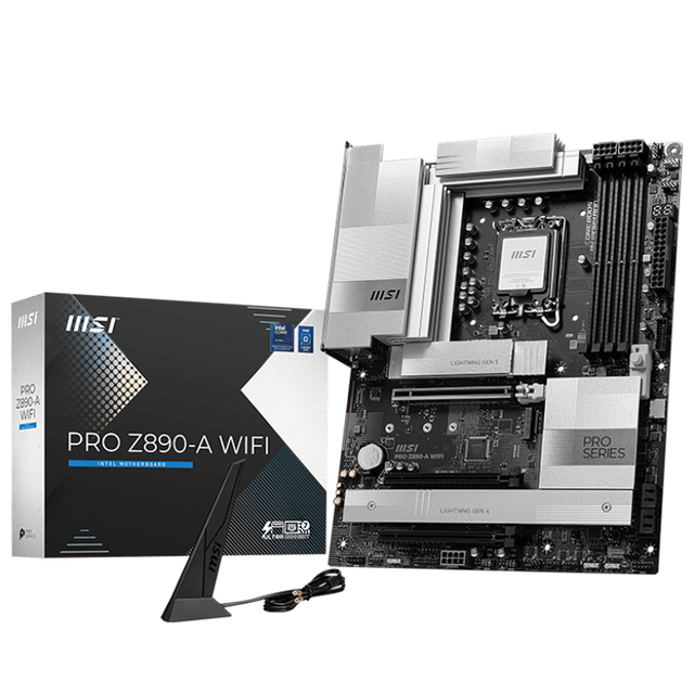 MSI PRO Z890-A WiFi ProSeries Motherboard Supports Core Ultra Series 2 Intel Processors LGA 1851 DDR5 PCIe 5.0