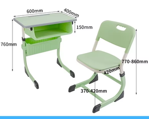 Escritorios y Sillas Escolares Ajustables Tipo C para Estudiantes de <span class=keywords><strong>Primaria</strong></span>, Escritorios y Sillas Escolares para Clases de Tutoría y Programas de Formación - Product Image 2