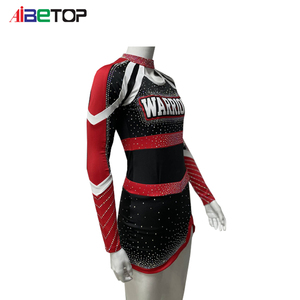 Disfraz de animadora <span class=keywords><strong>Sexy</strong></span> de manga larga con diamantes de imitación para mujeres adultas, equipo universitario, diseño personalizado, su propio logotipo y colores - Product Image 2