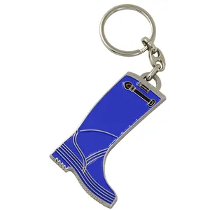 Chinese Supplier Souvenir Gift Sublimation Blank Spinning Metal High Quality Metal Mini Boot Soccer Ball Keychain