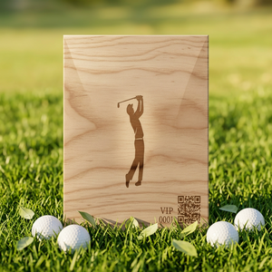 Wooden Golf VIP <b>Card</b> RFID NTAG215 13.56 MHz <b>Access</b> <b>Control</b> Mini Tag Waterproof - Product Image 1