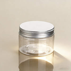 Tarro de plástico PET de 50ml, 60ml, 100ml, 120ml, 150ml con tapa de rosca de aluminio para cremas cosméticas, lociones, exfoliantes, barro, arcilla y slime. - Product Image 2