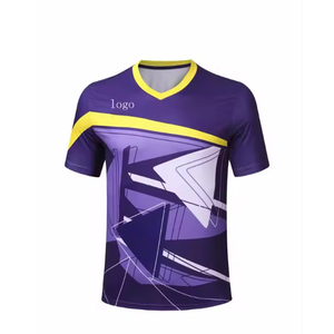 Kaos Olahraga Profesional Custom Pabrik, Fashion, Bernapas, Cepat Kering, Atasan Tenis Custom Sublimasi, Jersey Badminton Polyester - Product Image 3