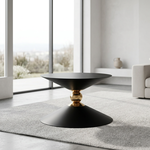 AK Table basse moderne en métal en laiton noir fini Table au design unique pour meubles de salon/meubles de décoration intérieure - Product Image 1