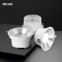 Spot encastré LED moderne en aluminium moulé sous pression, blanc et noir, anti-éblouissement, 15W 25W 35W