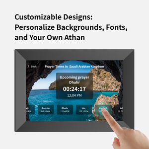 SyncGo 10 "デジタルイスラムHijriカレンダー、Azan時計、WiFi、ダイナミックタッチスクリーン、世界的な祈りの時間 - Product Image 4