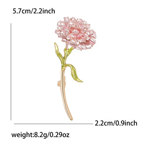 Broche de Clavel de Lujo Chapado en Oro con Pedrería Colorida, Broches Femeninos Temperamentales con Perforaciones, Accesorios para Bodas - Product Image 5