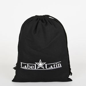 Sacs à cordon en toile de coton réutilisables écologiques avec logo personnalisé pour emballage cadeau de mariage ou de fête - Product Image 2