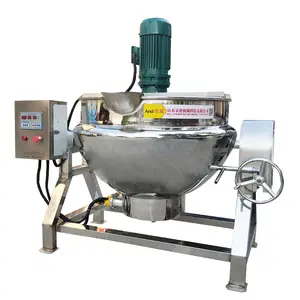 Electric Heating Sugar Melting Jacketed Kettle Boiling Pot/steam Chili Sauce Jam Mixing Jacketed Cooking Boiler Machine