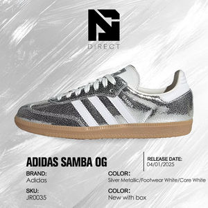 Adidas Samba Og Wmns 'Cracked Metallic Pack - Silver' Zapatos Casuales y Elegantes para Mujer - Product Image 6