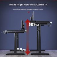 Mesa de Juego Ergonómica Ajustable en Altura para Computadora, Escritorio de Juego para Oficina en Casa con Soporte para Vasos