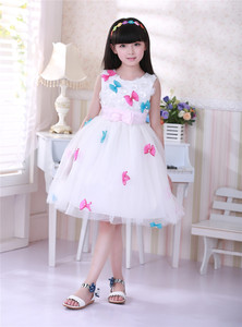 2024 new girl's new butterfly dress Peng peng dress da ragazza alla moda - Product Image 5