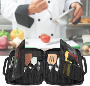 Free sample New <b>Blue</b> Canvas Chef Knife <b>Roll</b> Bag 12 Slots Adjustable Shoulder Strap Storage Pouch Custom - Product Image 3