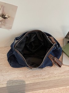 Korean Version Style Design Vintage Crossbody <b>Bag</b> for Female <b>College</b> Students Daily Travel Shopping Single Portable Cotton - Product Image 4