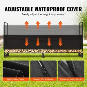 Funda para letrero de leña Db Wholesale, 102x12x46 pulgadas, 600D Oxford, impermeable para exteriores, para soporte de leña - Product Image 5