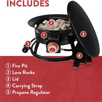 Barbecue au gaz portable AGA certifié 19 pouces pour camping et extérieur