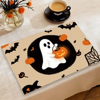 Nouveau Set de Table Noir Halloween Prix Usine, Dessous de Plat et Napperons Anti-Brûlure et Anti-Graisse pour une Ambiance Festive à la Maison