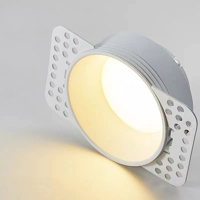 Simple Round 5/7/12/15W LED Downlight ABS Anti-Glare Smart Recessed Dimmable IP65 Rated 120 Beam Angle Modern Design