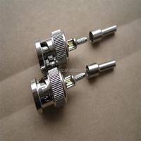 Conector Coaxial RF de Latón de 75 Ohmios, Tipo Soldadura BNC Macho, para Microondas, 0~4 GHz